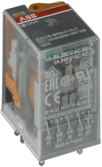 1SVR405612R3000 CR-M230AC3 Pluggable interface relay 3c/o, A1-A2=230VAC, 250V/10A
