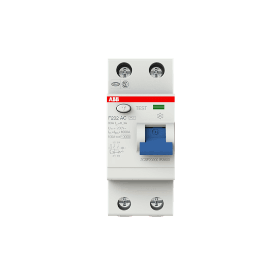 2CSF202001R3800 Disjoncteur différentiel F202 AC-80/0,3