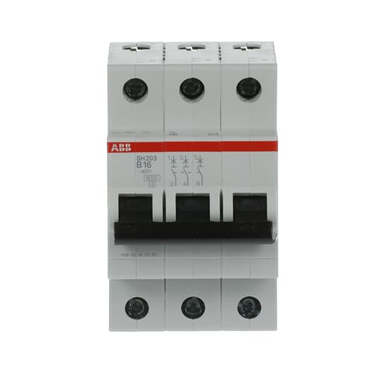2CDS213001R0165 SH203-B16 Miniature Circuit Breaker - 3P - B - 16 A