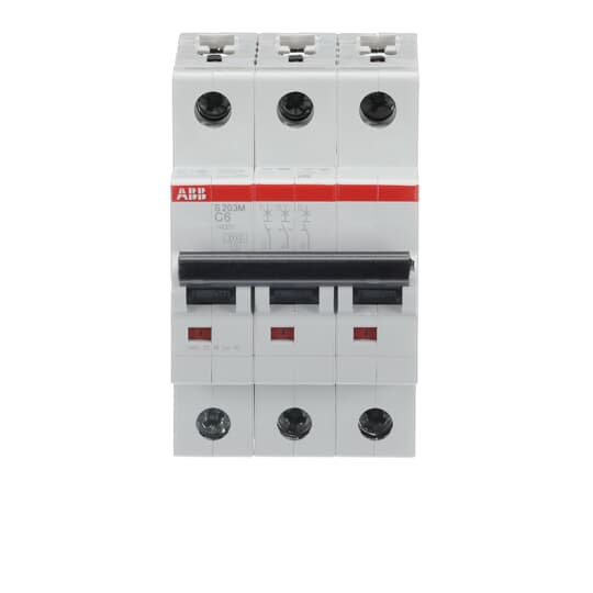 2CDS273001R0064 S203M-C6 Miniature Circuit Breaker - 3P - C - 6 A