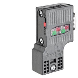 6ES7972-0BA52-0XA0 SIMATIC DP, Connection plug for PROFIBUS up to 12 Mbit/s 90° cable outlet, Insulation displacement method FastConnect, without PG socket 15.8x 59x 35.6 mm (BxHxD)