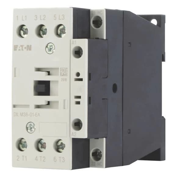 190007 EATON DILM38-01-EA(230V50HZ,240V60HZ) - Contactor, 3 pole, 380 V 400 V 18.5 kW, 1 NC, 230 V 50 Hz, 240 V 60 Hz, AC operation, Screw terminals