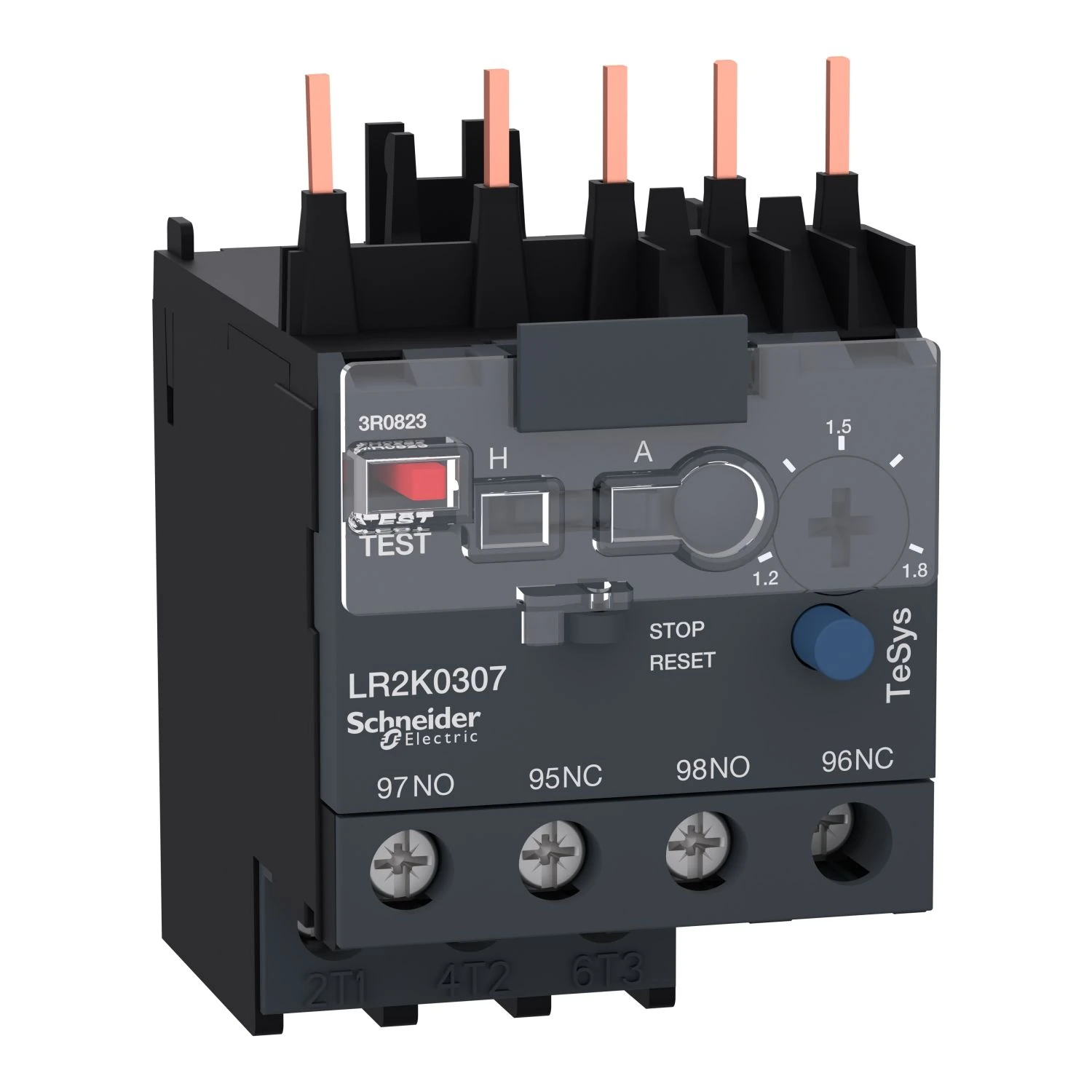 LR2K0307 Schneider Electric differentiaalinen lämpöylikuormitusrele, TeSys K, 1.2...1.8A, luokka 10A