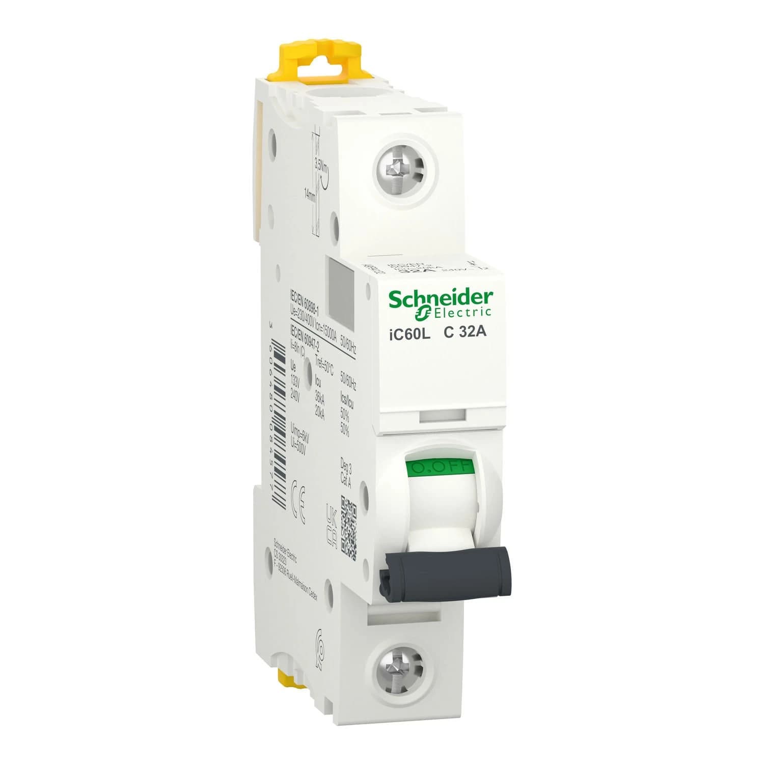 A9F94132 Schneider Electric Disjoncteur miniature (MCB), Acti9 iC60L, 1P, 32A, courbe C, 15000A