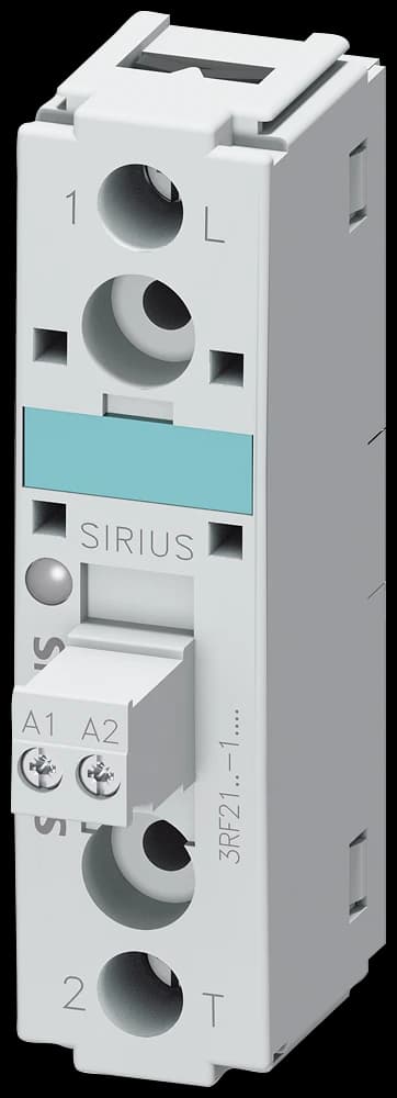 3RF2120-1AA02 Siemens Puolijohderele, 1-vaiheinen 3RF2 Leveys 22,5 mm, 20 A 24-230 V / 24 V DC ruuviliitin