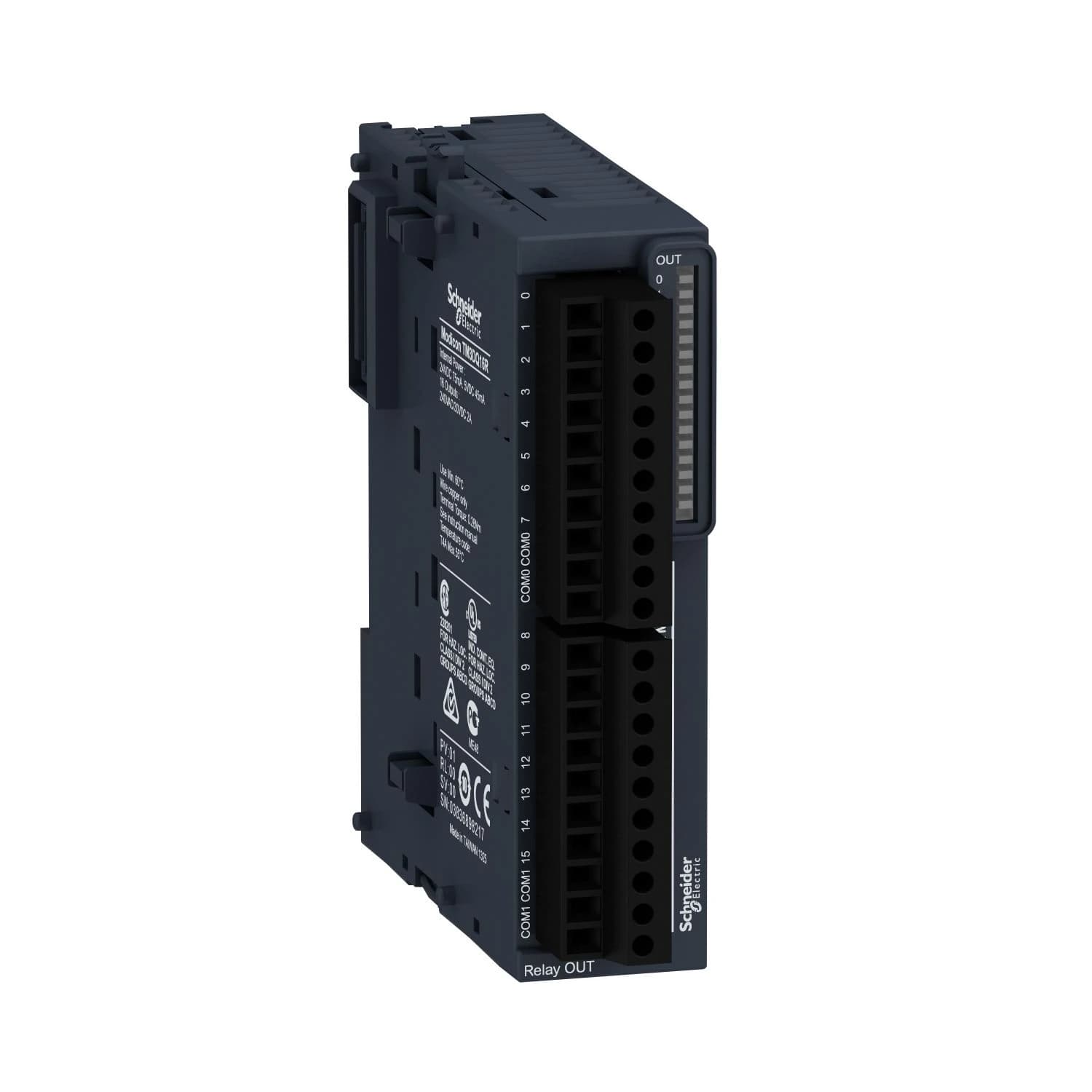 TM3DQ16R Schneider Electric erillinen lähtömoduuli, Modicon TM3, 16 relelähtöä, ruuvi, 24V DC