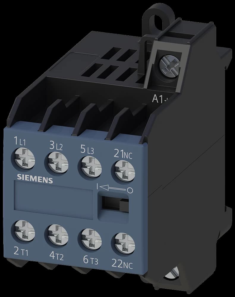 3TG1001-0BB4 Siemens power relay, AC-3, 8.4 A, 4 kW / 400 V, 3-pole, 24 V DC, auxiliary contacts: 1 NC, screw terminal