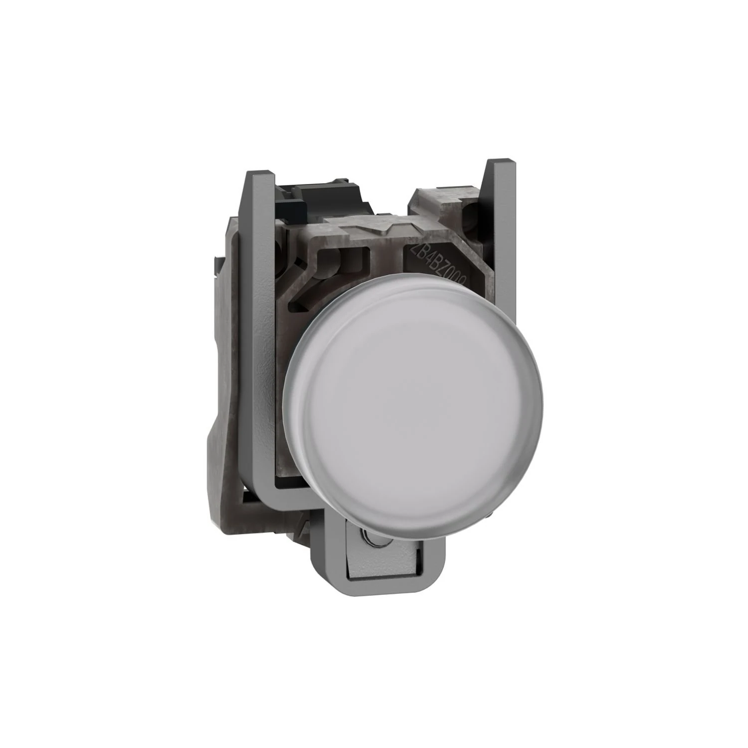 XB4BVB1 Schneider Electric Pilot light, Harmony XB4,metal, white, 22mm, universal LED, plain lens, 24V AC DC