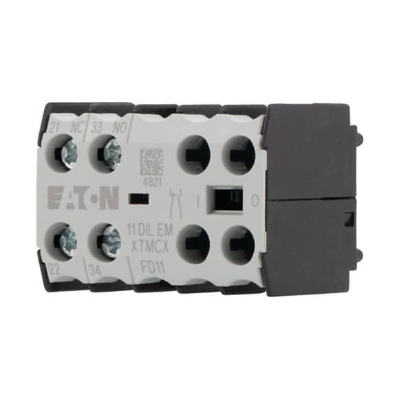 010080 11DILEM - Auxiliary contact module, 1 N/O, 1 NC, Front fixing, Screw terminals, DILE(E)M