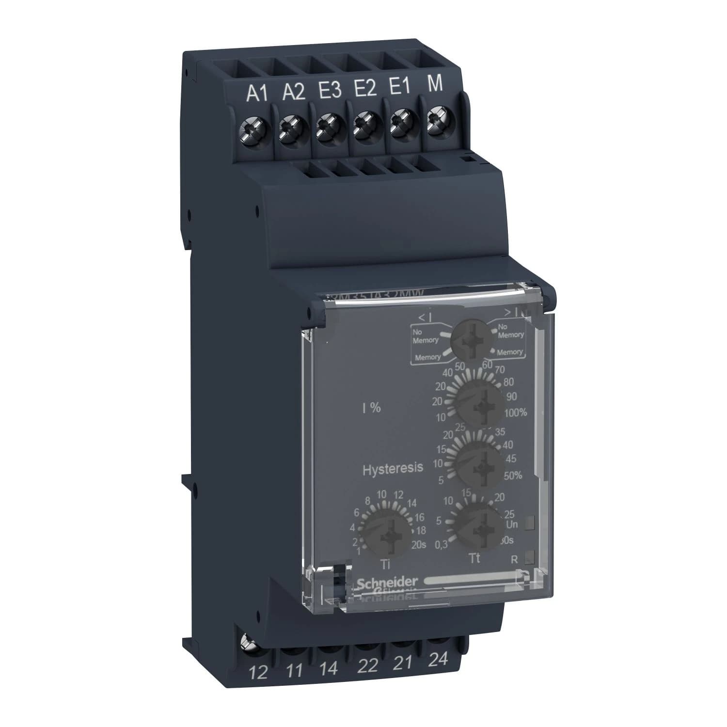 RM35JA32MW Schneider Electric current control relay, Harmony Control Relays, 5A, 2CO, overcurrent or undercurrent detection, 0.15…15A, 24…240V AC DC