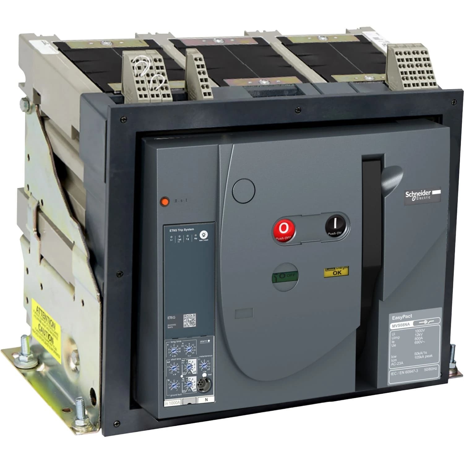 MVS20H3MF5L Schneider Electric Circuit breaker, EasyPact MVS, 3 Poles, 2000A, 65kA, MF, ET5, fixed, manual