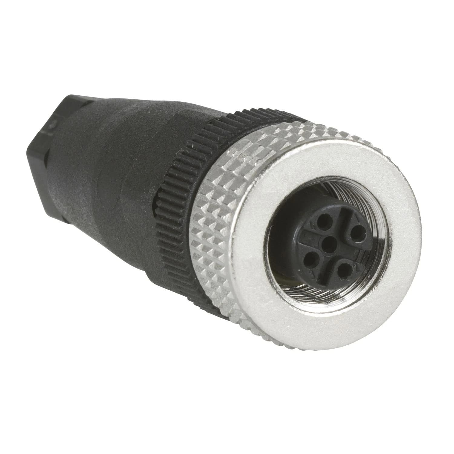 XZCC12FDM40B Telemecanique Female, M12, 4 pin, straight connector, cable gland Pg 7