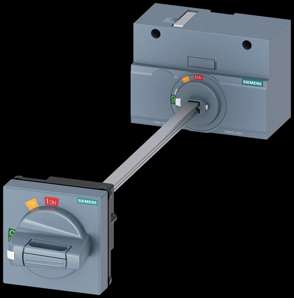 3VA9257-0FK21 Siemens door mounted rotary operator standard IEC IP65 with door interlock accessory for: 3VA12