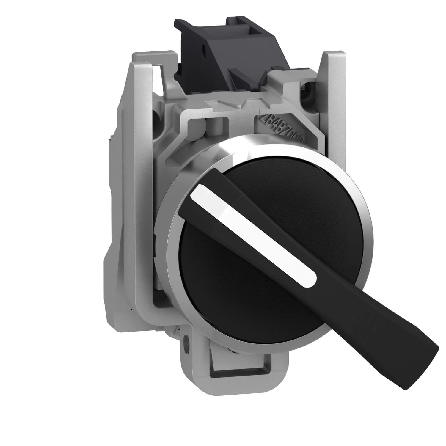 XB4BJ33 Schneider Electric Selector switch, Harmony XB4, metal, black 22mm, long handle, 3positions, stay put, 2NO