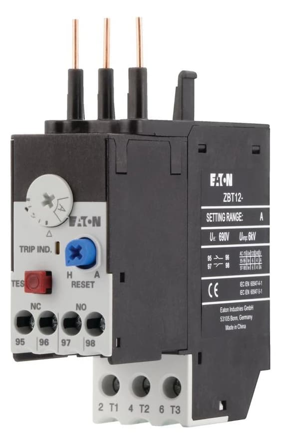 190935 EATON Relais de surcharge ZBT12-4 1 NF, 1 NO, capacité de contact 2,4 → 4 A, 690 V
