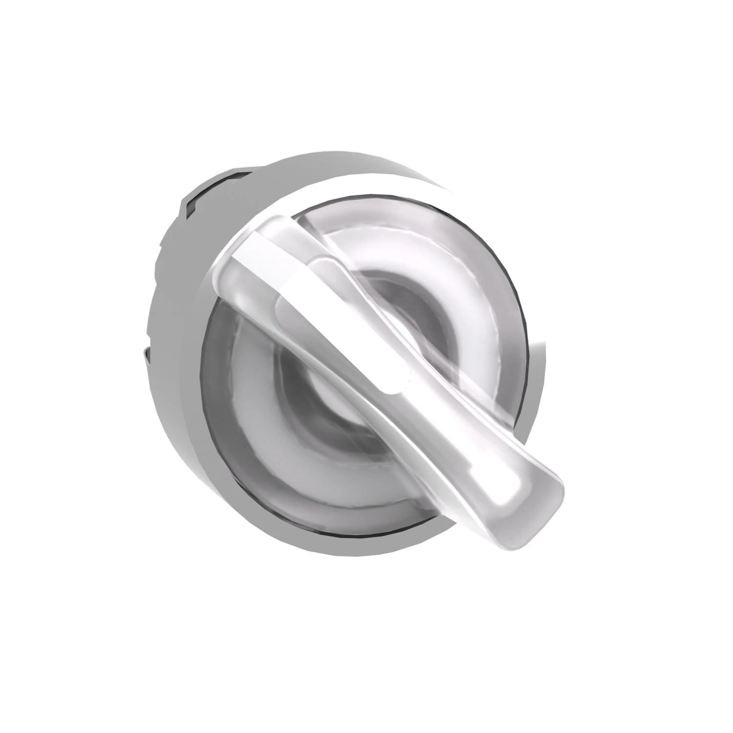 ZB4BK1413 Schneider Electric Head for illuminated selector switch, Harmony XB4, universal LED, white handle, 22mm, 2 positions, spring return