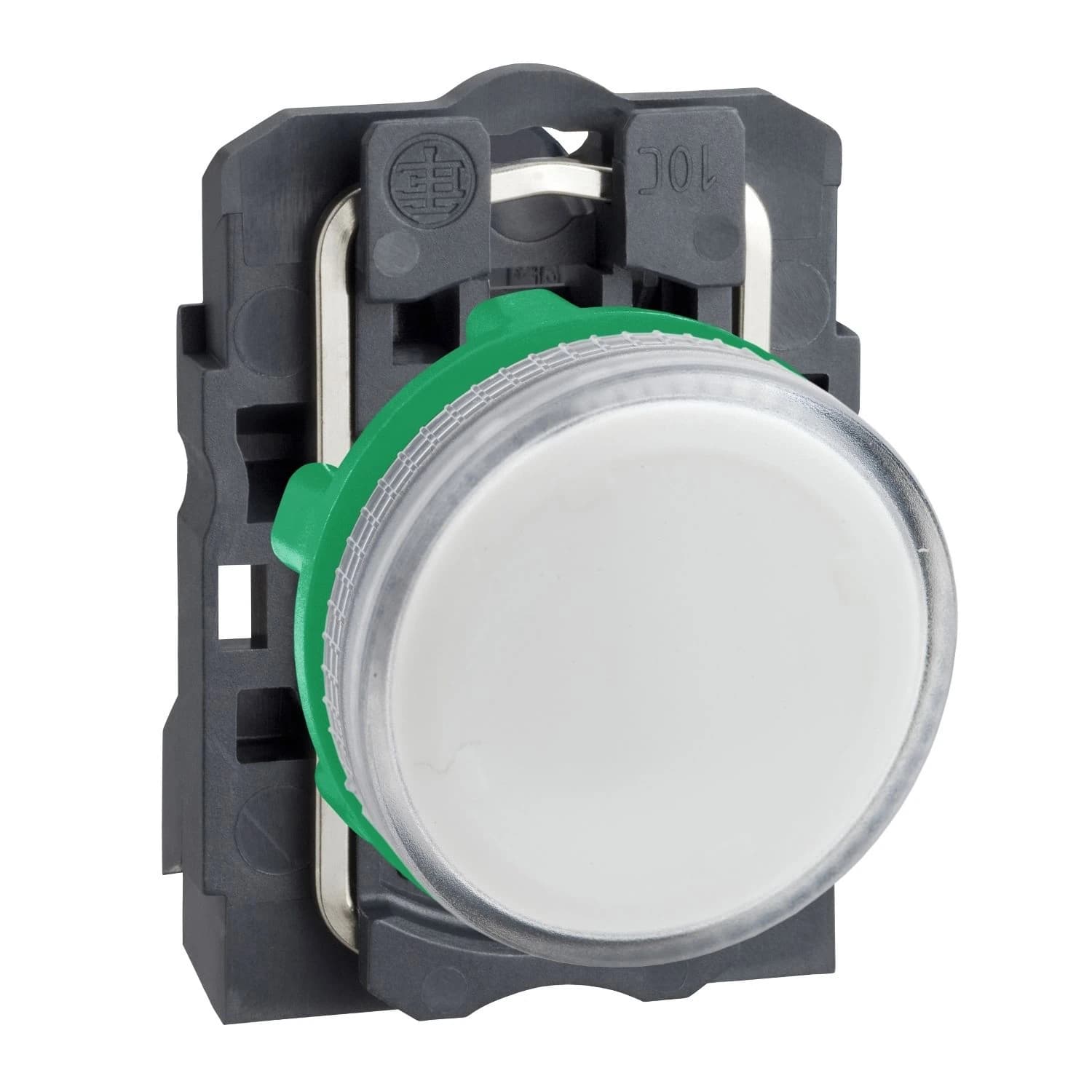 XB5AV61 Schneider Electric Pilot light, Harmony XB5, white, plastic, 22mm, plain lens, BA9s bulb, 250V