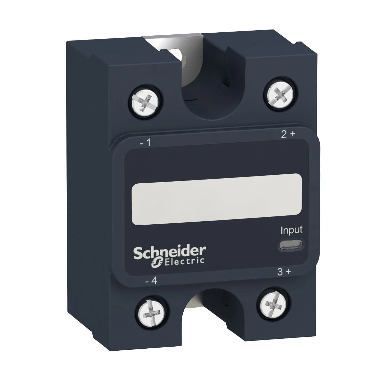 SSP1A475BDT Schneider Electric single phase relay, Harmony Solid State Relays, 75A, panel mount, zero voltage switching, thermal pad, input 4 to 32V DC, output 48 to 660V AC