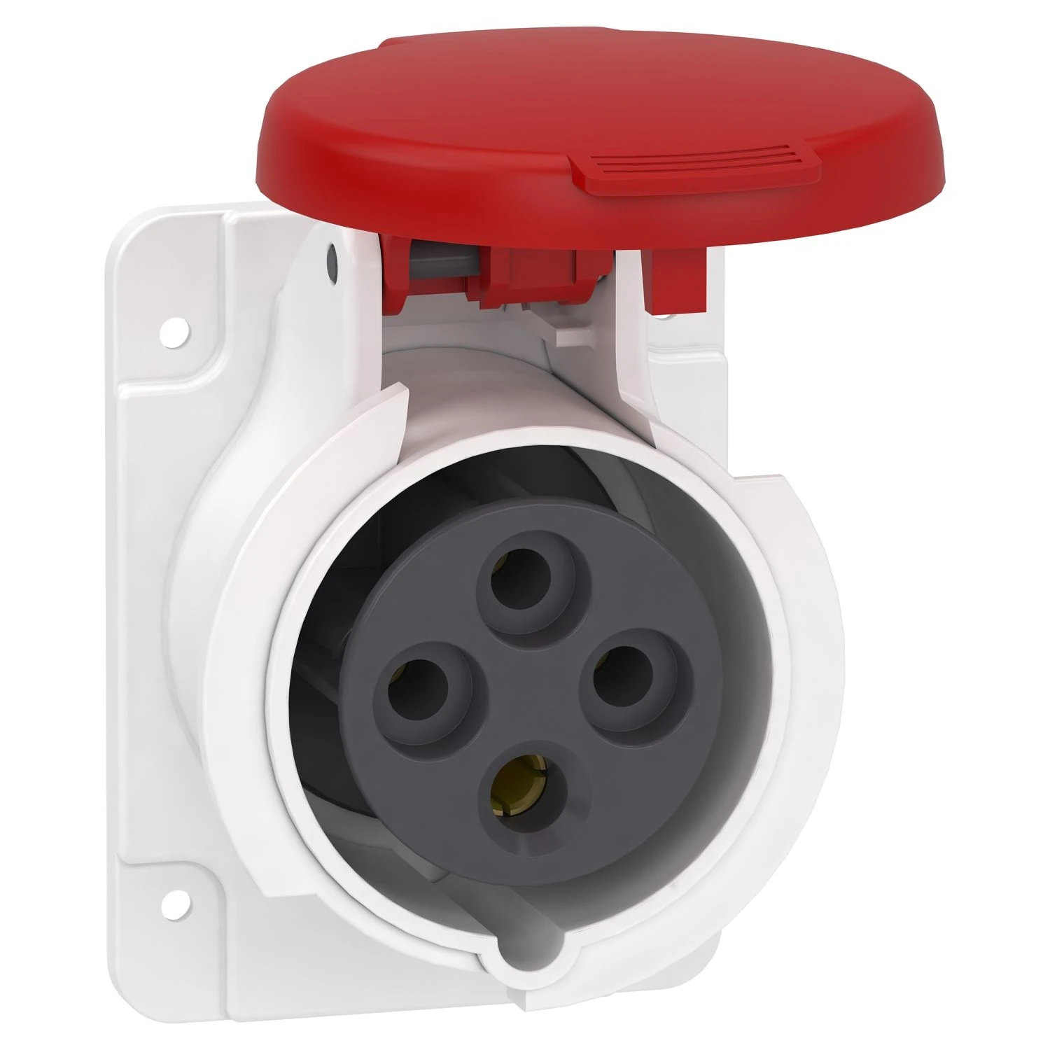 PKY16G434 Schneider Electric PratiKa socket - fast - straight - 16A - 3P + E - 380...415 V AC - panel