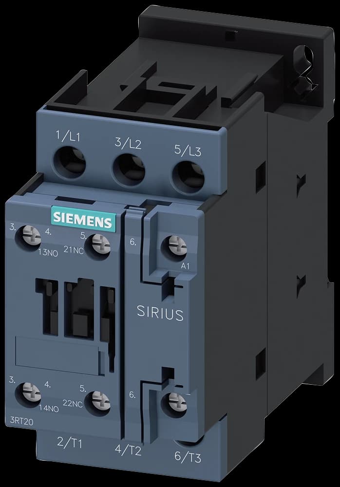 3RT2027-1AF00 Siemens Contacteur de puissance, AC-3e/AC-3, 32 A, 15 kW / 400 V, tripolaire, 110 V CA, 50 Hz, contacts auxiliaires : 1 NO + 1 NF, borne à vis, taille : S0