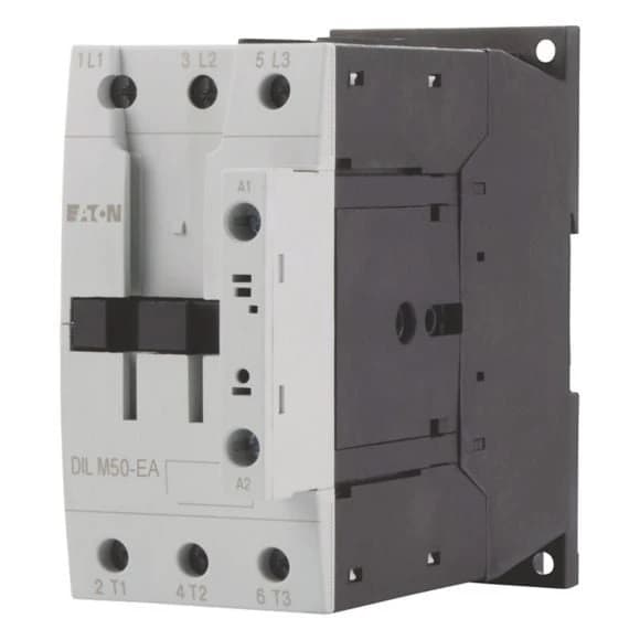 190011 EATON DILM50-EA(230V50HZ,240V60HZ) - Contactor, 3 pole, 380 V 400 V 22 kW, 230 V 50 Hz, 240 V 60 Hz, AC operation, Screw terminals