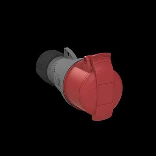 2CMA102023R1000 ABB Amphenol Industrial, Easy & Safe IP44 Red Cable Mount 3P + N + E Industrial Power Socket, Rated At 16A, 415 V